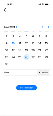 Botany Buddy iOS Calendar