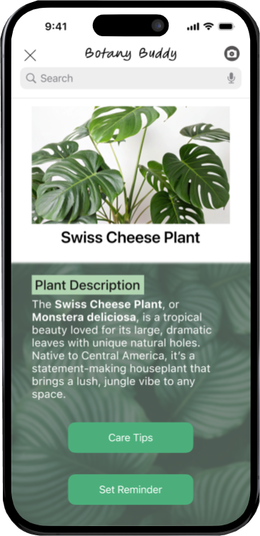 Botany Buddy iOS Plant Description