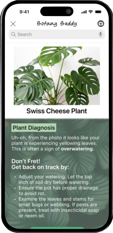 Botany Buddy iOS Diagnoses