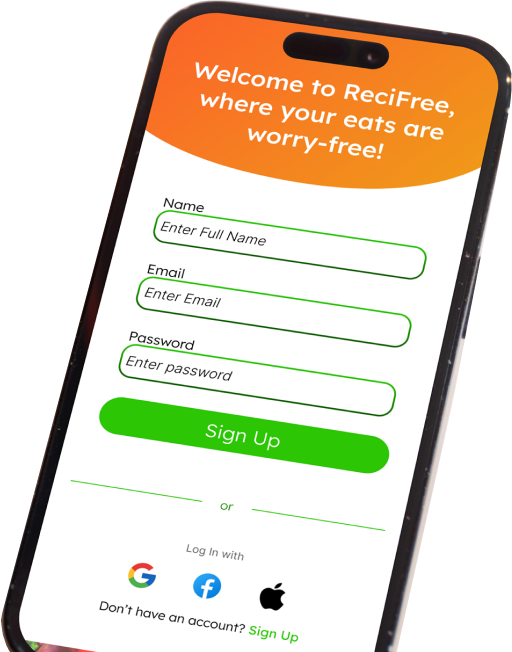 ReciFree Sign Up